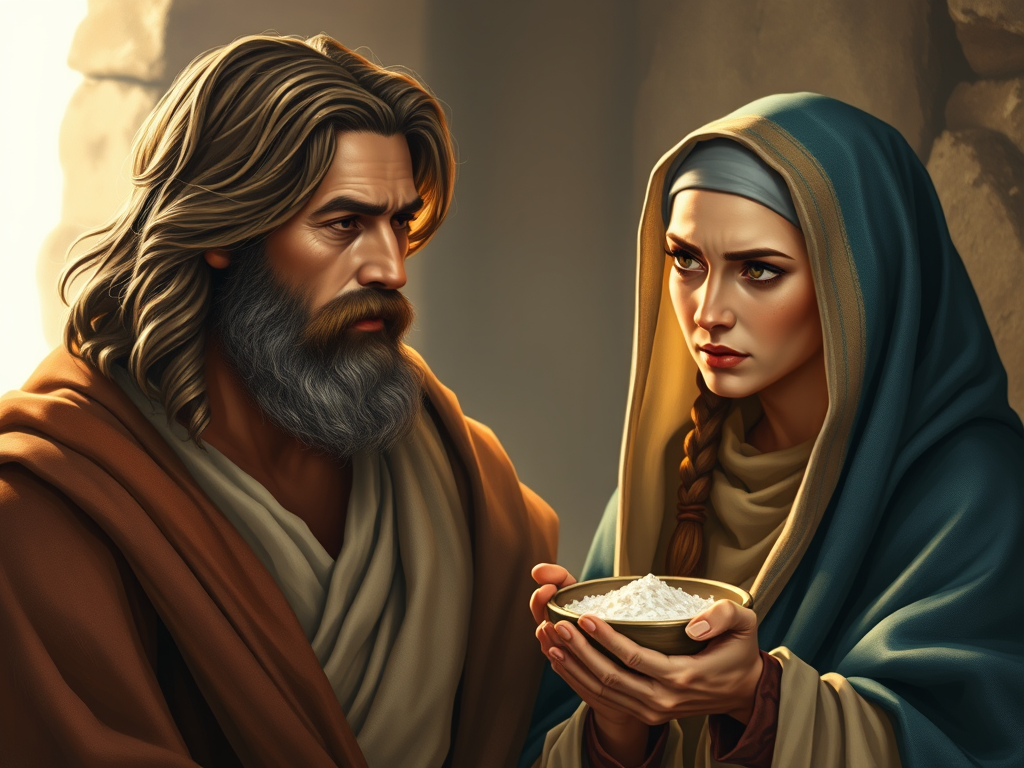 featured portray of elijah and the widow from 1 kings 17